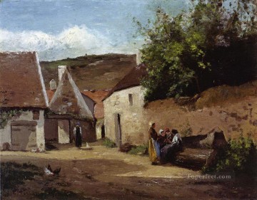  Village Art - village corner 1863 1 Camille Pissarro